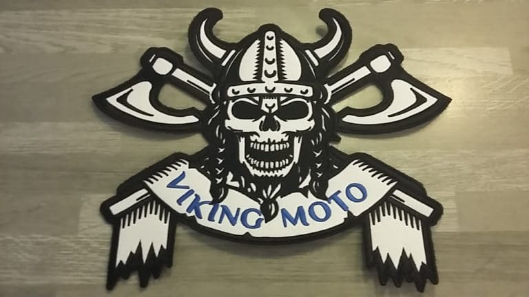 Réalisation d'un écusson à broder pour Viking Moto