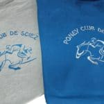 Réalisation de Tee-shirt brodés pour le Poney Club de Sciez par Léman Broderie